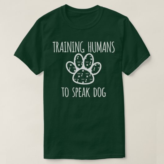Dog Trainer training Humans om hond te spreken - 1 T-shirt (Design voorkant)