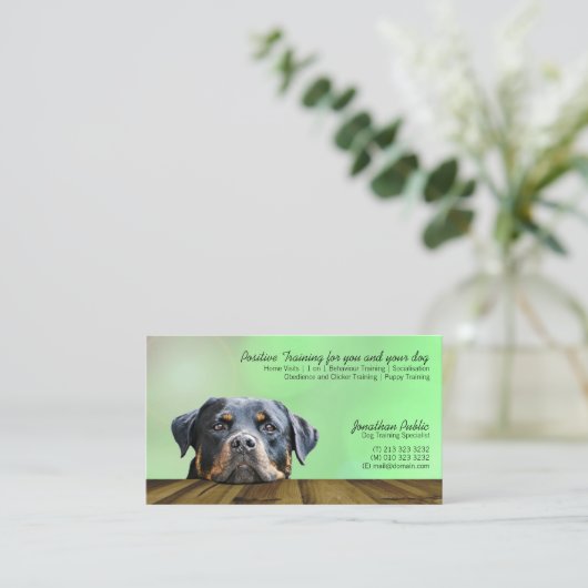 Dog Trainer Visitekaartje (Staand voorkant)