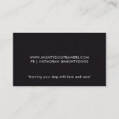 Dog Trainer Visitekaartje (Achterkant)