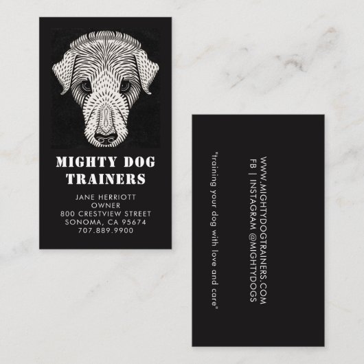 Dog Trainer Visitekaartje (Voorkant / Achterkant)