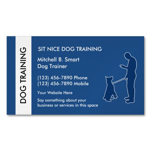 Dog Trainer Visitekaartje Magneten (Voorkant)