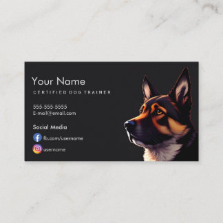 Dog Trainer Visitekaartje met Duitse Herder