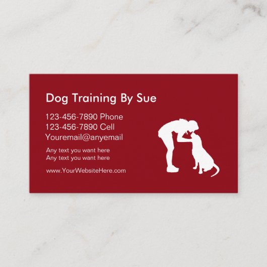 Dog Trainer Visitekaartjes (Voorkant)