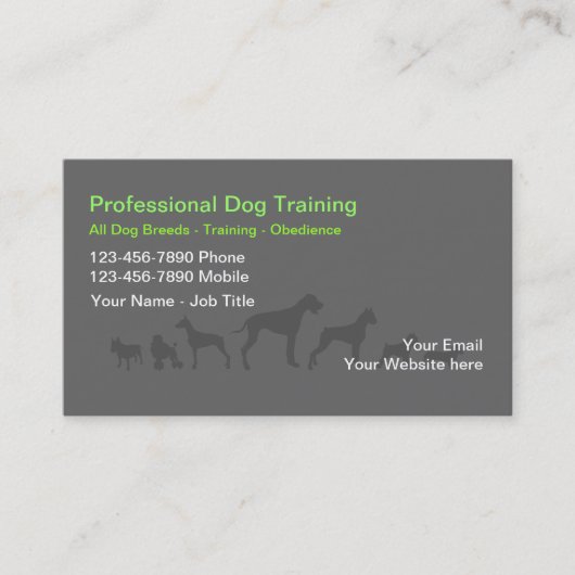 Dog Trainer Visitekaartjes (Voorkant)