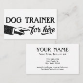 Dog Trainer Visitekaartjes - Koel Vintage (Voorkant / Achterkant)