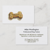 Dog trainer visitekaartjes sitter loopgraaf speelk (Voorkant / Achterkant)