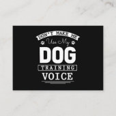 Dog Trainer Voice Funny Dog training Visitekaartje (Voorkant)