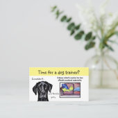 Dog Trainer Whimsical Dog Yellow Highlight Visitekaartje (Staand voorkant)