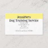 Dog Trainer Whimsical Dog Yellow Highlight Visitekaartje (Achterkant)