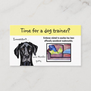 Dog Trainer Whimsical Dog Yellow Highlight Visitekaartje