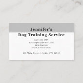 Dog Trainer Whimsical Funny Black Dog Visitekaartje (Achterkant)