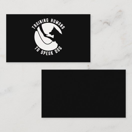 Dog Trainer Women Mannen Dog Agility Training Visitekaartje (Voorkant / Achterkant)