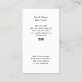 Dog Trainer Yellow Labrador Visitekaartje (Achterkant)