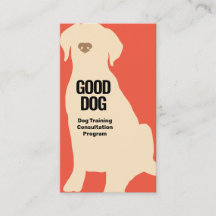 Dog Trainer Yellow Labrador Visitekaartje