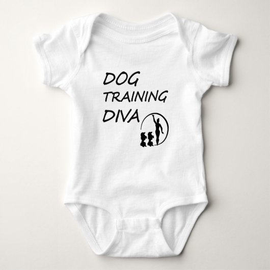 DOG TRAING DIVA BLACK EN WITTE ROMPER (Voorkant)