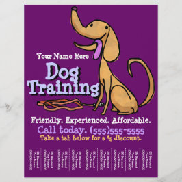Dog training. Aangepaste promotiefolder Flyer