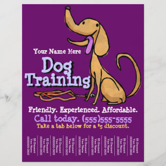 Dog training. Aangepaste promotiefolder Flyer