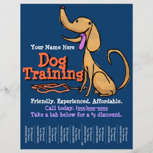 Dog Training.Adverteren reclamebrochure Flyer (Voorkant)