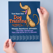 Dog Training.Adverteren reclamebrochure Flyer (Hand)