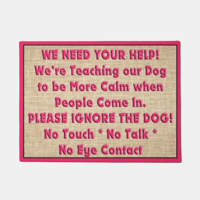 Dog Training Deuren Mat (Voorkant)