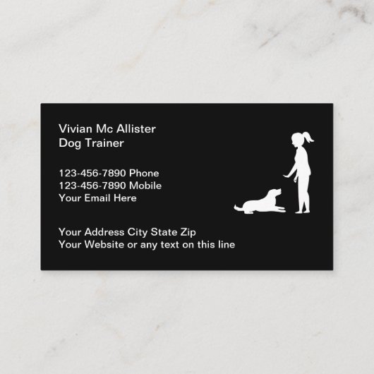 Dog Training en behendigheid Visitekaartjes (Achterkant)