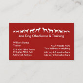 Dog-training en gehoorzaamheid visitekaartje (Voorkant)