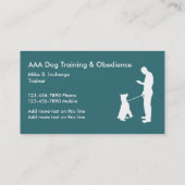 Dog-training en gehoorzaamheid visitekaartje (Achterkant)