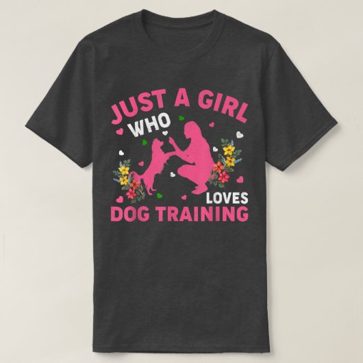 Dog Training is alleen een meisje dat van een hond T-shirt (Design voorkant)