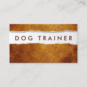 Dog Training Pet Sitter Creative Ripped Paper Visitekaartje