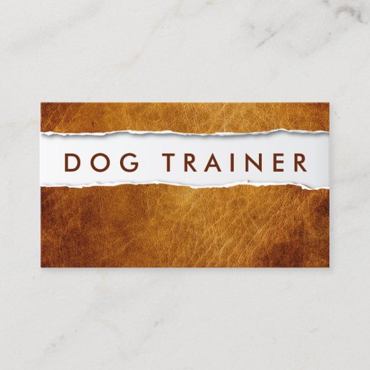 Dog Training Pet Sitter Creative Ripped Paper Visitekaartje (Voorkant)