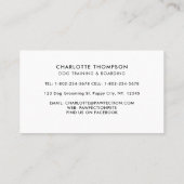 Dog Training Pet Sitter Dog Groomer Waterverf Visitekaartje (Achterkant)