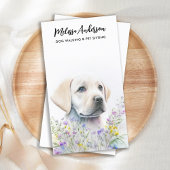 Dog Training Pet Sitter Floral Cute Puppy Labrador Visitekaartje