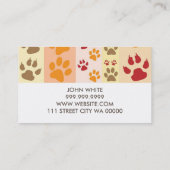 Dog Training Pet Sitting Walker Visitekaartje (Achterkant)
