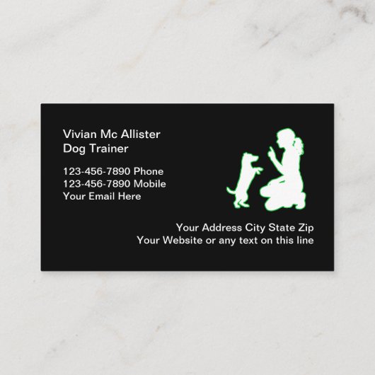 Dog Training Professional Visitekaartje (Achterkant)