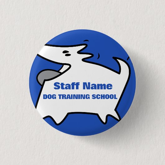 Dog Training School Ronde Button 3,2 Cm (Voorkant)