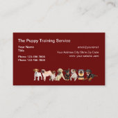 Dog Training Services Puppy Thema Visitekaartje (Voorkant)