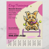 Dog Training Trainer Actieve Terrier en Scheurblad Flyer (Voorkant)