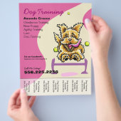 Dog Training Trainer Actieve Terrier en Scheurblad Flyer (Hand)