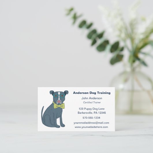 Dog Training Trainer Obedience School Visitekaartje (Staand voorkant)
