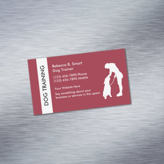 Dog Training Visitekaartje Magnet Magnetisch Visitekaartje (Voorbeeld)
