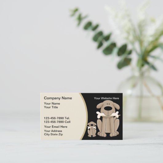 Dog Training Visitekaartjes (Staand voorkant)