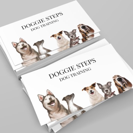 Dog Training Waterverf Pet Services Walker Visitekaartje