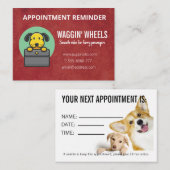 Dog Transport Business Custom Appointcard Notitiekaartje (Voorkant / Achterkant)