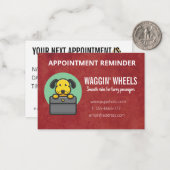 Dog Transport Business Custom Appointcard Notitiekaartje (Voorkant / Achterkant in situ)