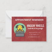 Dog Transport Business Custom Appointcard Notitiekaartje (Voorkant)