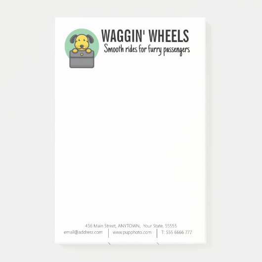 Dog Transport Business Custom Post-it® Notes (Voorkant)