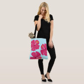 Dog Travel Canvas tas Happy Hibiscus (Op model)