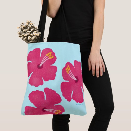 Dog Travel Canvas tas Happy Hibiscus (Dichtbij)