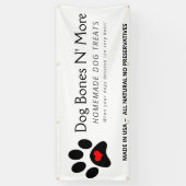 Dog Treat Bakery Business | Aangepaste cabine Spandoek (Verticaal)