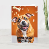 Dog Treat Bedankt voor Laat Ons Verblijf Met U Kaart (Voorkant)